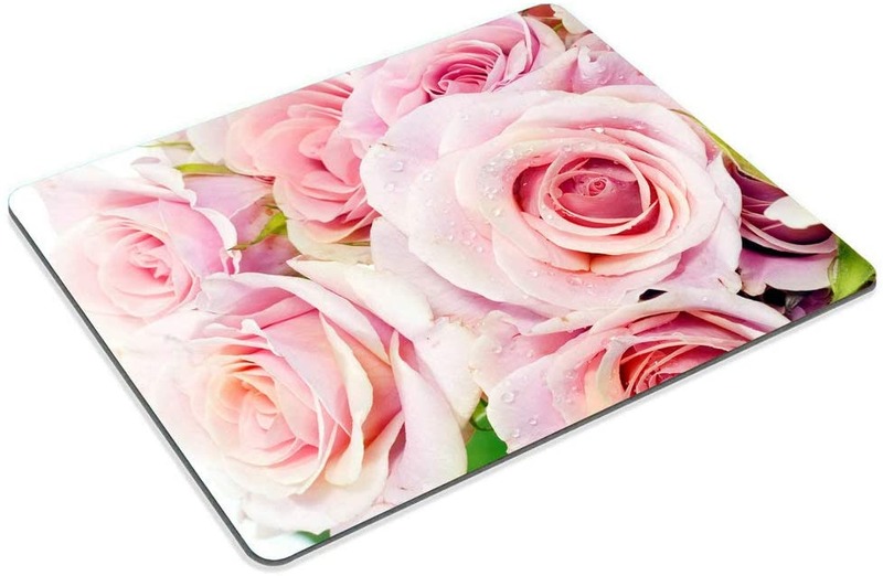 Minglu MP-031Custom Mouse Pad Pink Rose Rectangle Non-Slip Rubber Mouse Pad Mousepad Mat
