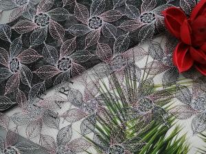 Quality 80 yards Flower Colored Embroidery Fabric For Little Girls Dress wholesale