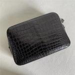 Genuine Crocodile Belly Skin Men Small Flap Bag Waistlets Clutch Purse Exotic
