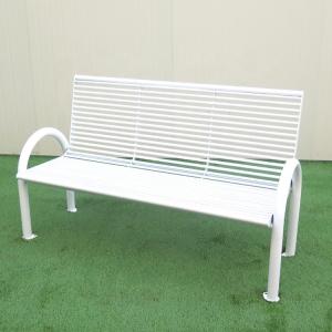 Quality White Street Furnitures L1500xW620xH900mm Outside Metal Bench wholesale