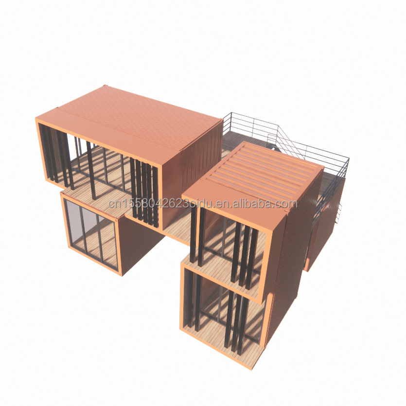 Modern Design 20ft Portable Shipping Container Clothing Store Pop-Up Retail Store Wall 50/75/100mm Wave Sandwich Panel