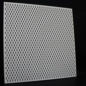 Quality Fireproof Clip In Ceiling Panel , 600*600 Large Aluminum Plafond Perforated Metal Tiles wholesale