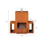 Freestanding Wood Burning Corten Steel Firepit