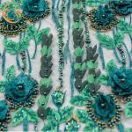 Delicate Water Soluble Floral Lace Fabric Embroidery Lace Material For Wedding