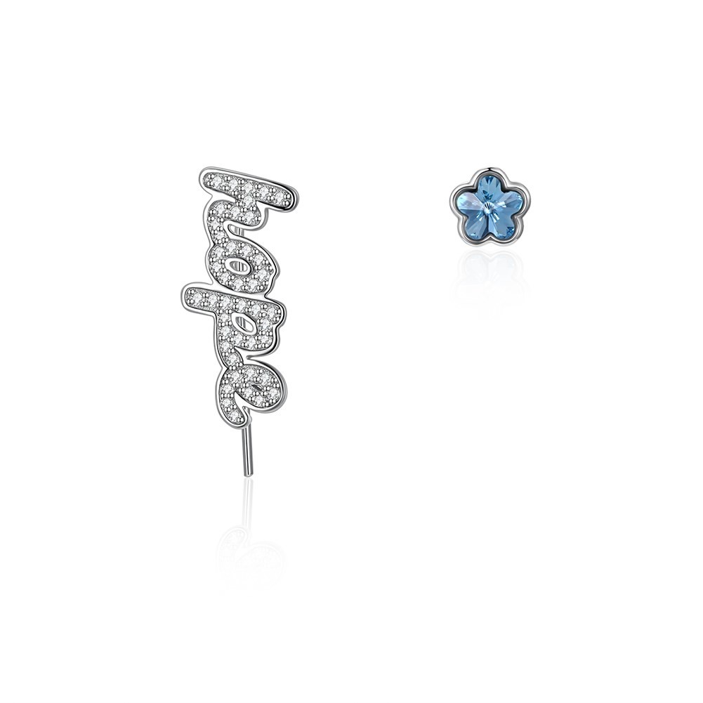 2.3in 3.7g Tassel Drop Earrings Unisex Alloy Drop Diamond Flower Earrings