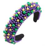 Wholesale Baroque sponge pearl hair band Hand beaded polychromatic amine wide