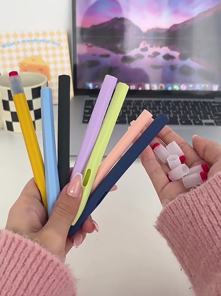 16*1cm Platinum Silicone Protective Case for Apple Pencil 2nd Generation Silicone Case