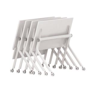 Quality Wood Steel Foldable Training Table Wood Folding Durability With Wheels wholesale