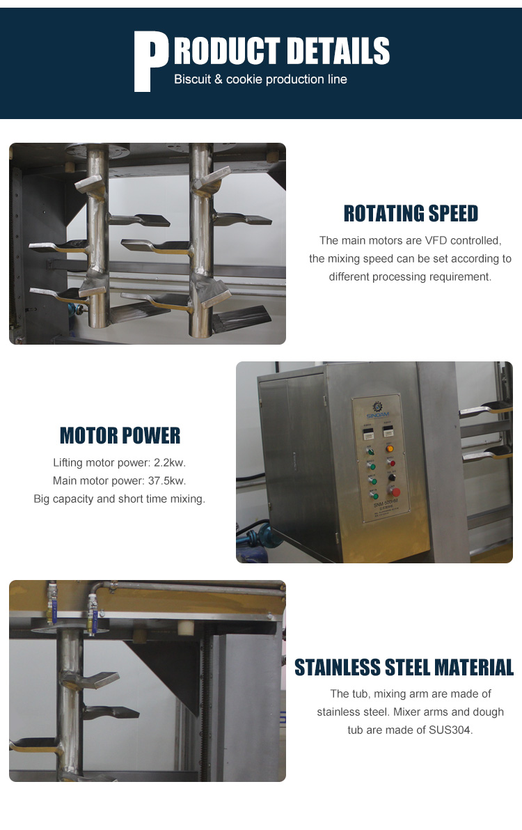 High Quality Biscuit Mixing Machine , Custom Industry Stand Dough Maker