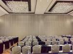 Meeting Room Wooden Acoustic Partition Wall Sliding Ceiling Panels Customized