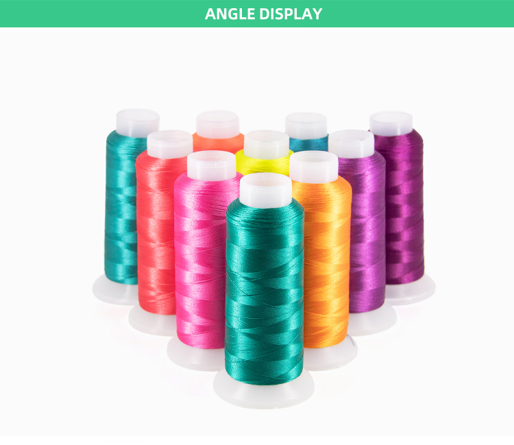 OEM ODM Acceptance 120D/2 Viscose Rayon Embroidery Thread with Plastic Cone