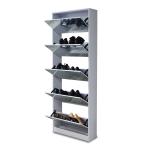 Bedroom White 25kg 29pcs Panels Mirrored Shoe Cabinet