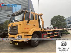 Quality SINOTRUK HOWO 4x2 Heavy Duty 8T Flatbed Wrecker Towing Truck wholesale