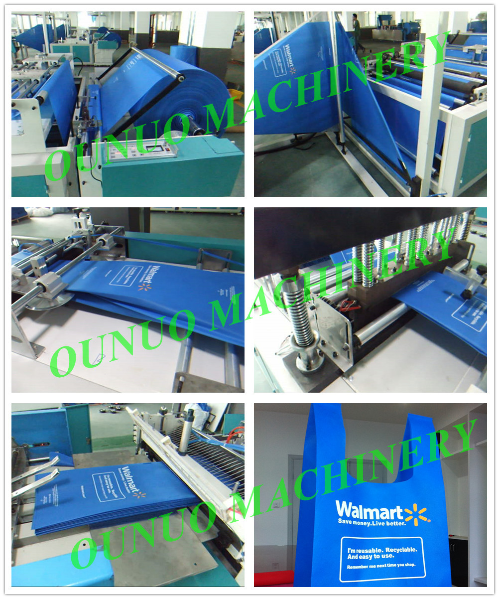 Multi Function High Speed Non Woven Bag Making Machine With Handle Fix Device