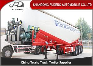 Quality 60 cbm V Type Bulk Cement Tanker Trailer For Powder / Cement Transportation wholesale