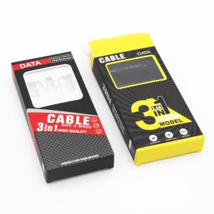Quality Printing Earphone Packaging Box Data Cable White Cardboard Box Corrugated Window wholesale