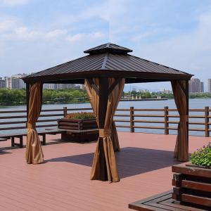 Quality Outdoor Hardtop Gazebo Metal Hardtop Patio Gazebo With Curtain And Netting wholesale