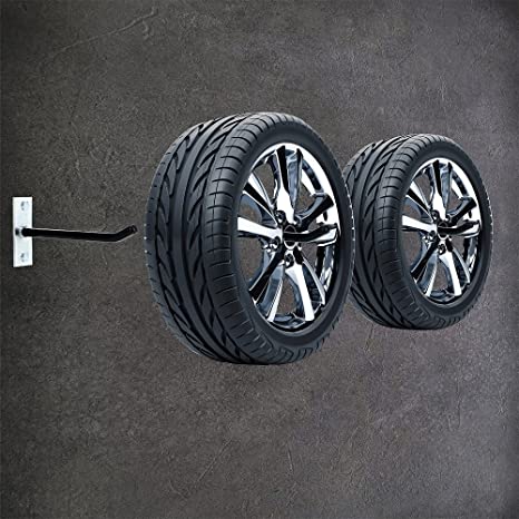 Space-Saving Heavy Duty Steel Garage Wall Mount Tire Wheel Storage Rack for Warehouse