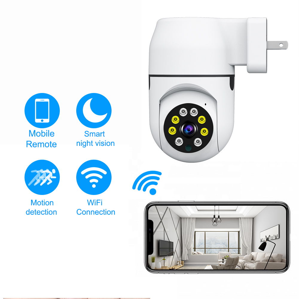 Wireless 1080P Tuya WiFi Smart Camera Moving Head Remote Control With Night Vision