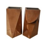 Metal pots flower indoor luxury hotel lobby planters