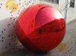 Inflatable Helium Advertising Balloon , Pvc Red Mirror Balloon