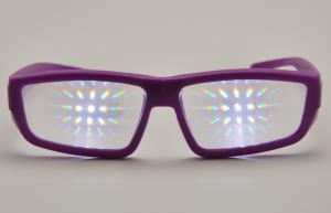 Quality Promotional Plastic Diffraction Glasses With Clear Fireworks Film wholesale