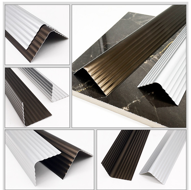 Durable Gold Color Aluminum Ceramic Tile Edging Ceramic Border Aluminum Edge Trim