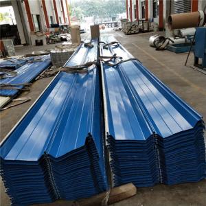 Quality 760mm type 0.426mm blue color steel roof sheets for fast prefabricated buildings wholesale