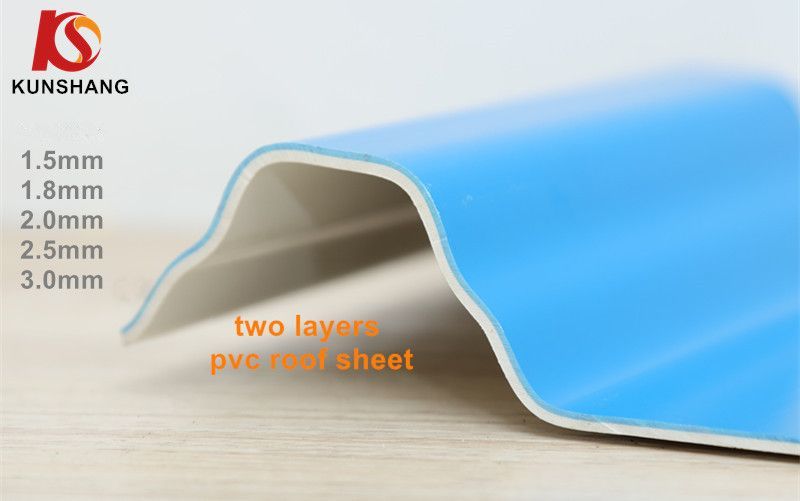 3-Layer Fireproof PVC Corrugated Roof Sheets Waterproof UPVC Roofing Tiles for Warehouses