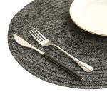 Vietnam Boho Style Table Decor Placemats with Round Water Hyacinth Weaving in