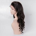 Virgin Human Hair Lace Front Wigs No Shedding For Black Woman , Medium Brown