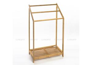 Quality 50cm Length 85cm Height Bamboo Free Standing Towel Rack wholesale