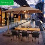 Outdoor Umbrella Patio Aluminium Garden Parasol Beach Umbrella with Mail