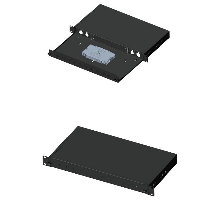 ODF 19'' 1U Sliding 24SC Fiber Optic Distribution Box