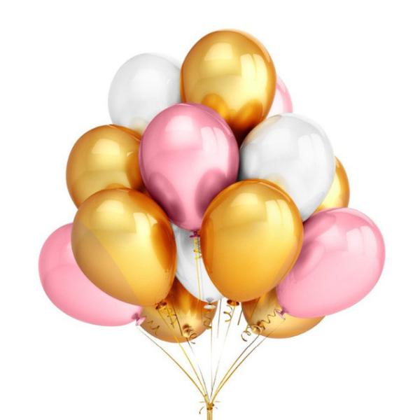 10Pcs Glossy Pearl Latex Balloons Colorful Balloons Happy Birthday Party Globos