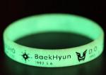 Luminous Silicone bracelet for boys girls custom logo Wristband Recessed Rubber