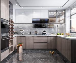 Quality Modern Style White Gray Blue Wooden Furniture Shaker Style Kitchen Cabinets wholesale