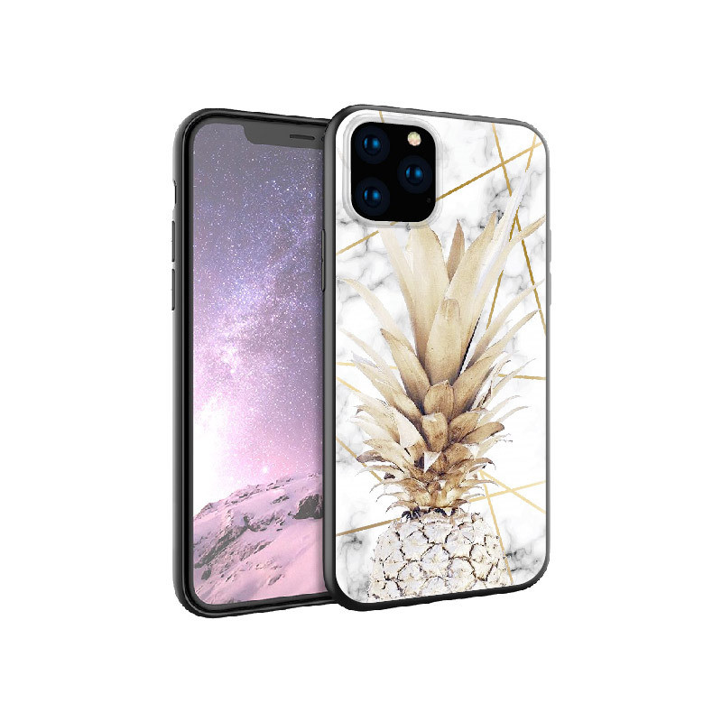 Decorative Pineapple Phone Cases Full Wrapped Matte Mobile Cover For Iphone 11