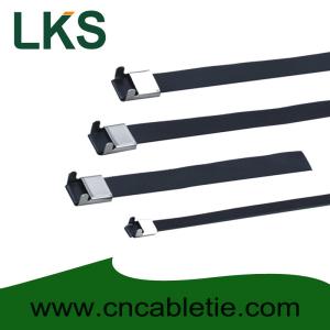 Quality 8×450mm L Type PVC coated stainless steel cable tie wholesale