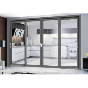 Quality Aluminium Double Tempered Glass Energy Efficient Sliding Door wholesale