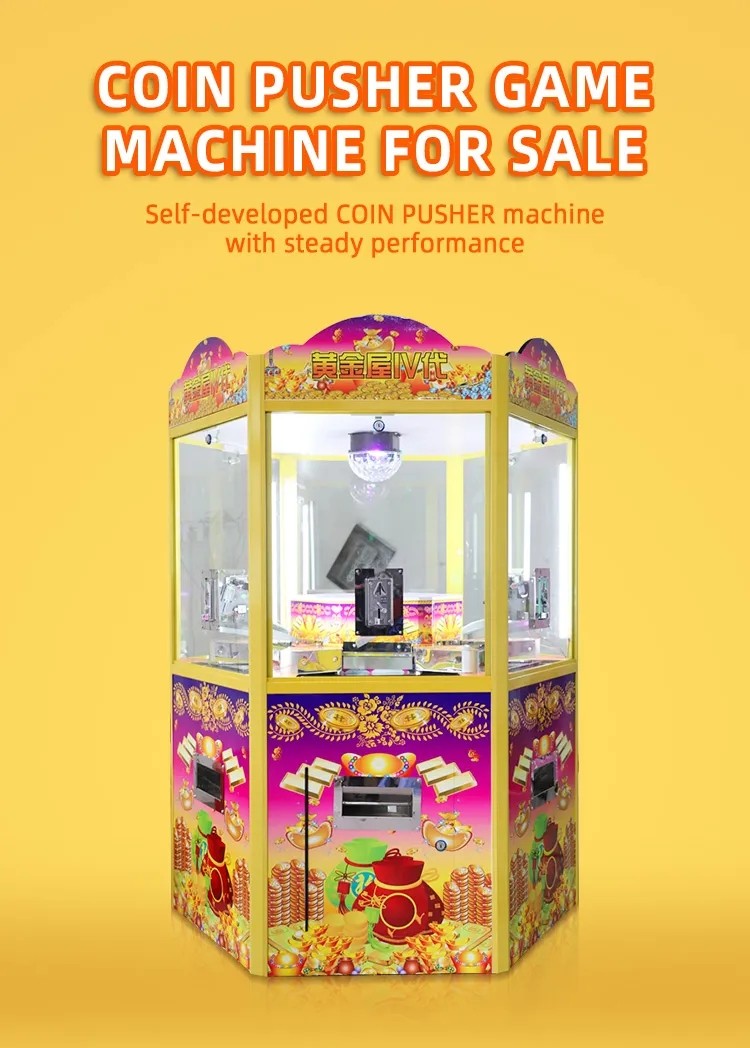 Custom Built Arcade Game Machine Coin Pusher 6P US Plug Type