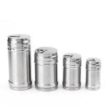 Stainless Steel Household BBQ Seasoning Jar With Rotating Cover