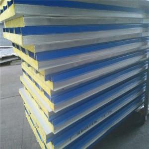 Quality blue color insulated glass wool sandwich roof panel 5500 x 960 x 50mm wholesale