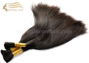 Quality Hot Sell 22 Inch Natural Straight Brazilian Virgin Human Hair Bulk Extensions for sale wholesale
