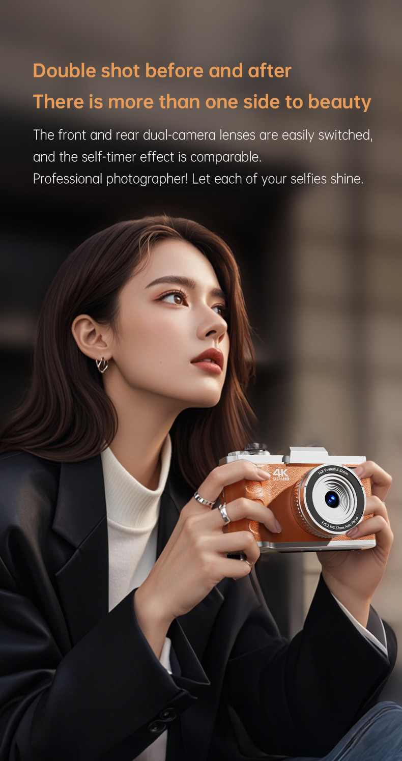 NEW Retro Trend Ultra Clear Dual Camera 4K Ultra HD Camera