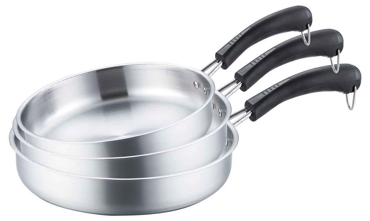 22cm 24cm 26cm Stainless Steel Non Stick Frying Pan Kitchen Cookware Food Grade