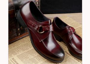 Quality Customized Flat Mens Monk Strap Shoes Round Toe Full Grain Leather Mens Dress Shoes wholesale