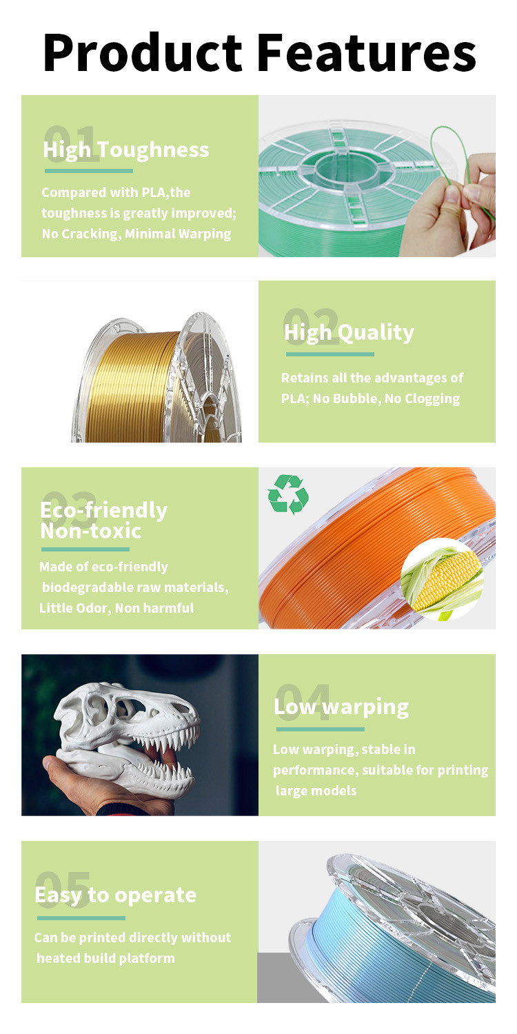 PLA 3D Printing Filament Silk Gold Filament 1.75mm 1kg PLA 3d Printing Material