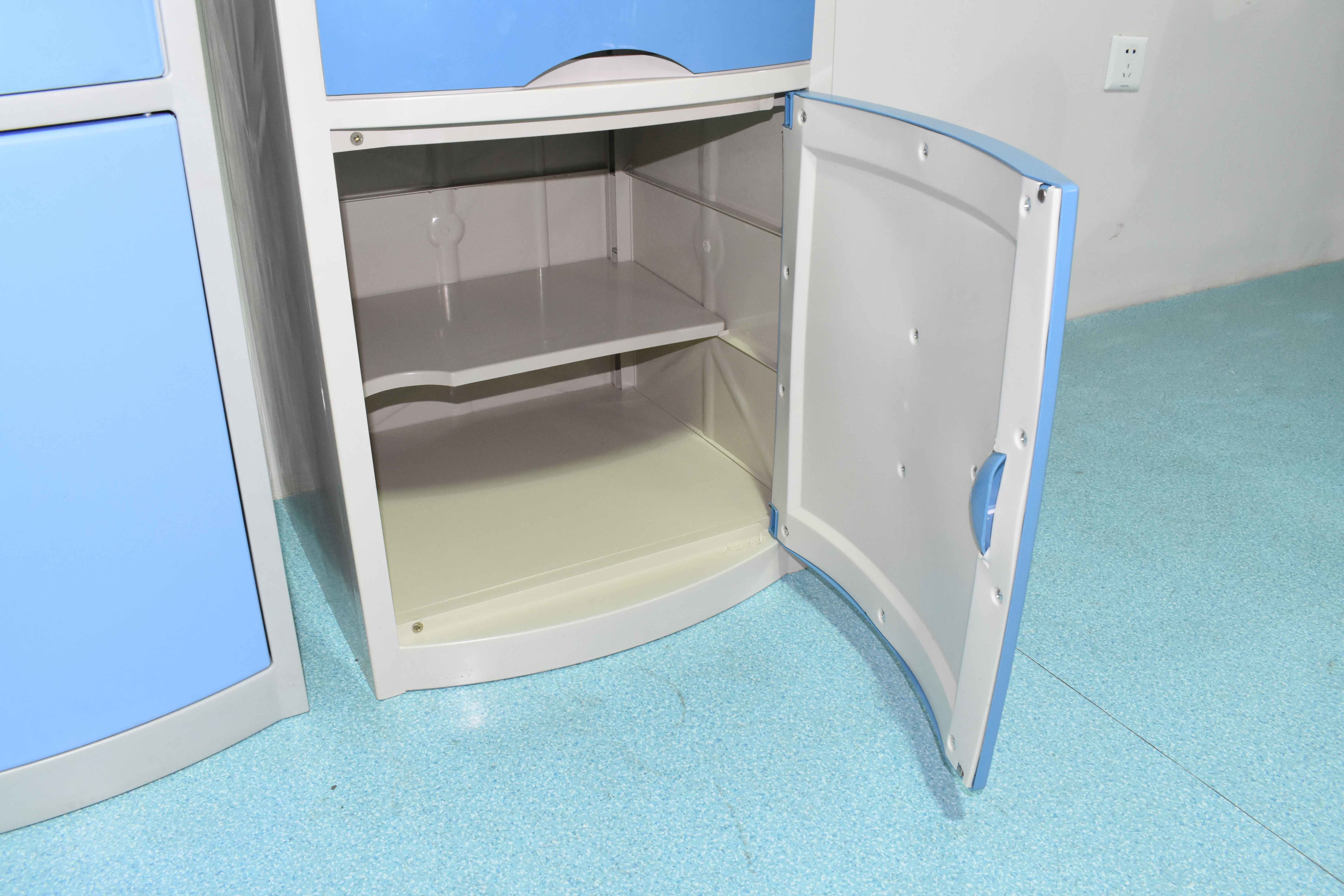 45CM 17.7in Hospital Medical Furniture Abs Bedside Cabinet With Drawer To Storage For Ward