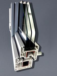 Quality Single Glazed UPVC Window Profiles 2.5mm Thickness 60mm 70mm 80mm Height wholesale